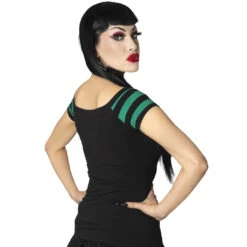 She Creature Glitter Shoulder Top -Kreepsville Shop GSTSCG 4