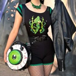 She Creature Glitter Shoulder Top -Kreepsville Shop GSTSCG 5