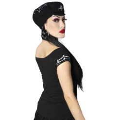 Spiderweb White Shoulder Top -Kreepsville Shop GSTSWW 4