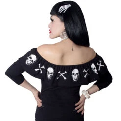 Ruffle Top Anatomical Skull And Bones -Kreepsville Shop GTGASB 3