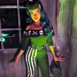 Ruffle Top Anatomical Skull And Bones -Kreepsville Shop GTGASB 5