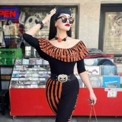 Ruffle Top Trick Or Treat Stripe -Kreepsville Shop GTGTTS 5