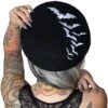 Bat Repeat White Beret Hat -Kreepsville Shop HBBBR 2
