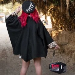 Bat Repeat White Beret Hat -Kreepsville Shop HBBBR 6