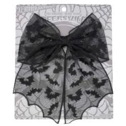 Bat Lace Hair Bow -Kreepsville Shop HBBLB 3