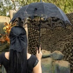 Bat Lace Hair Bow -Kreepsville Shop HBBLB 5