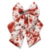 Blood Splatter Knife Satin Hair Bow