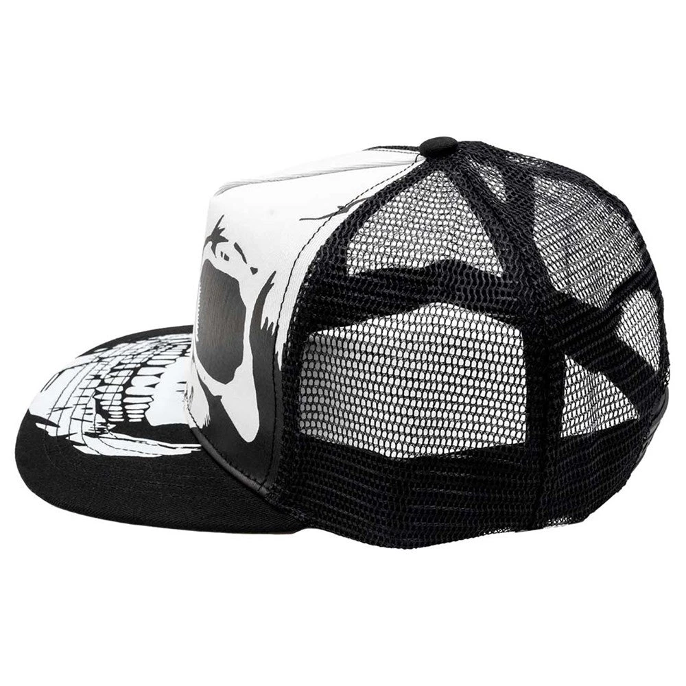 Big Skull White Trucker Hat 4 Big Skull White Trucker Hat - Image 2