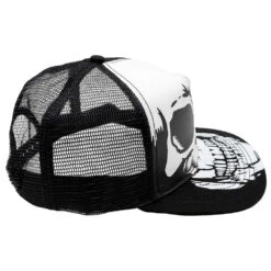 Big Skull White Trucker Hat 9 Big Skull White Trucker Hat -Kreepsville Shop HBBSW 3