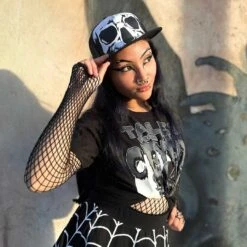 Big Skull White Trucker Hat 11 Big Skull White Trucker Hat -Kreepsville Shop HBBSW 5