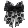 Skull Lace Hair Bow -Kreepsville Shop HBSLB