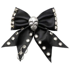 Skull Punk Stud Hair Bow
