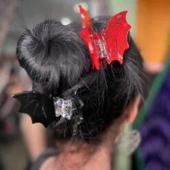 Bat Hair Claw Clip Red -Kreepsville Shop HCCBR 6