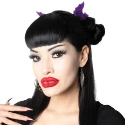 Bat Med Claw Clip Set Purple -Kreepsville Shop HCCSMBP 4