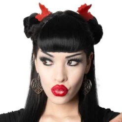 Bat Med Claw Clip Set Red Glitter 9 Bat Med Claw Clip Set Red Glitter -Kreepsville Shop HCCSMBRG 4