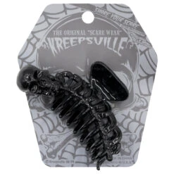 Skeleton Ribcage Hair Claw Clip Black -Kreepsville Shop HCCSRB 5
