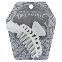 Skeleton Ribcage Hair Claw Clip Glow In The Dark -Kreepsville Shop HCCSRG 5