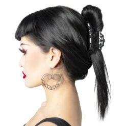 Spiderweb Hair Claw Clip Black -Kreepsville Shop HCCSWB 4