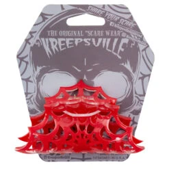 Spiderweb Hair Claw Clip Red -Kreepsville Shop HCCSWR 3