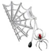 Spider Charm Web Claw Clip Silver -Kreepsville Shop HCCWSCS