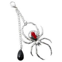 Spider Charm Web Claw Clip Silver -Kreepsville Shop HCCWSCS 3