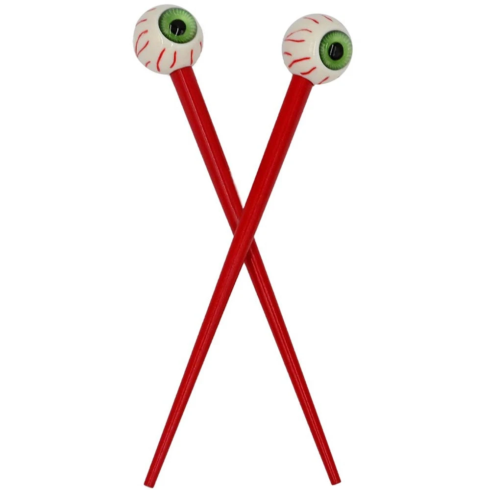 Eyeball Green Hair Sticks 3 Eyeball Green Hair Sticks