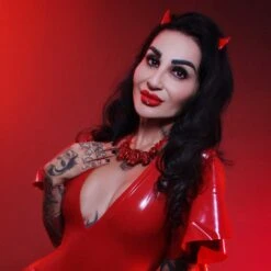 Horror Hair Horns - Red -Kreepsville Shop HHR 4