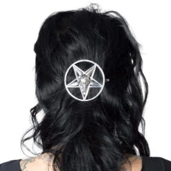 Kreepsville 666 Baphomet Circle Hair Clip -Kreepsville Shop HSBPC 3 33d2d5e6 0806 4135 90af 7e9fab667279