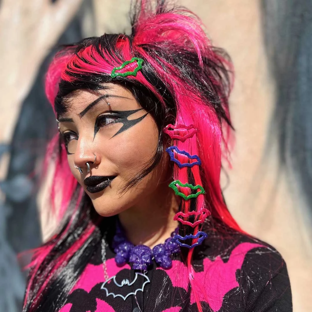 Bat Snap Hair Clips Multi Color 7 Bat Snap Hair Clips Multi Color - Image 5