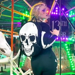 Crossbones Hairslide White -Kreepsville Shop HSCBW 3