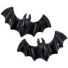 Lil Black Bats Hair Slides Pair -Kreepsville Shop HSPBB