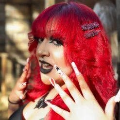 Scream Queen Text Hair Slides -Kreepsville Shop HSTSQ 4