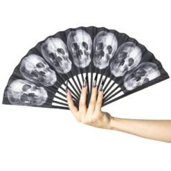 Anatomical Skull Fabric Fan -Kreepsville Shop HWFAS 3