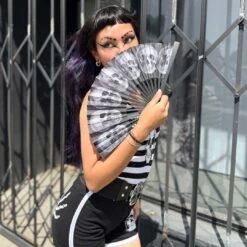 Anatomical Skull Fabric Fan -Kreepsville Shop HWFAS 6