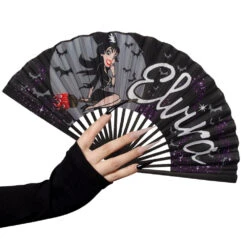 Elvira Bewitched Fabric Fan -Kreepsville Shop HWFEB 3 25c3e84d 8d4a 4798 a84c 5633f9554c4e