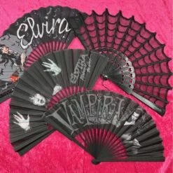 Elvira Dark Love Fabric Fan -Kreepsville Shop HWFEDL 5