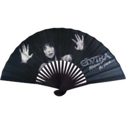 Elvira Dark Love Fabric Fan