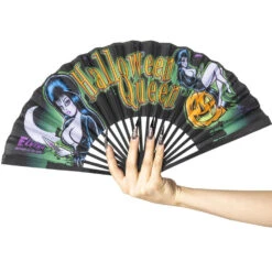 Elvira Halloween Queen Fabric Fan -Kreepsville Shop HWFEHQ 3