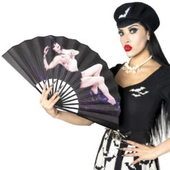Elvira Laid Bare Double Sided XL Fan -Kreepsville Shop HWFLELB 4