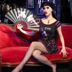 Elvira Laid Bare Double Sided XL Fan -Kreepsville Shop HWFLELB 6
