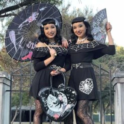 Elvira Bewitched Fabric Parasol -Kreepsville Shop HWPEBW 3