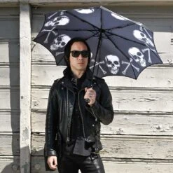 Skull Handle Anatomical Skull And Bones Umbrella 10 Skull Handle Anatomical Skull And Bones Umbrella -Kreepsville Shop HWSHUAB 4