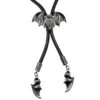 Bat Black Bolo Western Tie