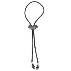 Bat Black Bolo Western Tie -Kreepsville Shop JBTBB 4
