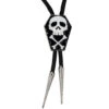 Coffin Skull Bones Bolo Western Tie