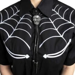 Skull Chrome Bolo Western Tie -Kreepsville Shop JBTSC 6