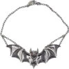 Creature Of The Night Bat Chrome Necklace