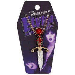 Elvira Dagger Necklace Red 9 Elvira Dagger Necklace Red -Kreepsville Shop JNEDR 3