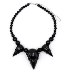 Crow Skull Collection Necklace Black
