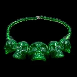 Skull Collection Necklace Green Glitter -Kreepsville Shop JNSCGG 3 e79d7f01 0102 4e09 a87e 020083971a45